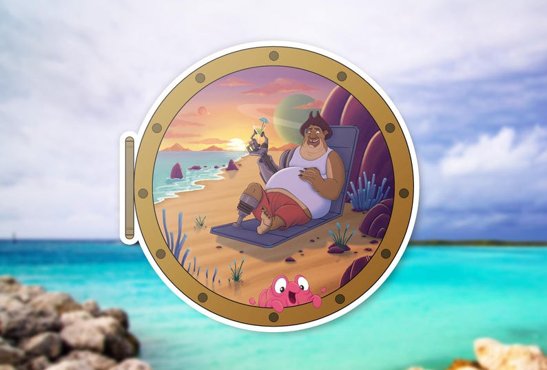 Treasure Planet Cruise Magnet: John Silver & Morph Fan Art bild 1