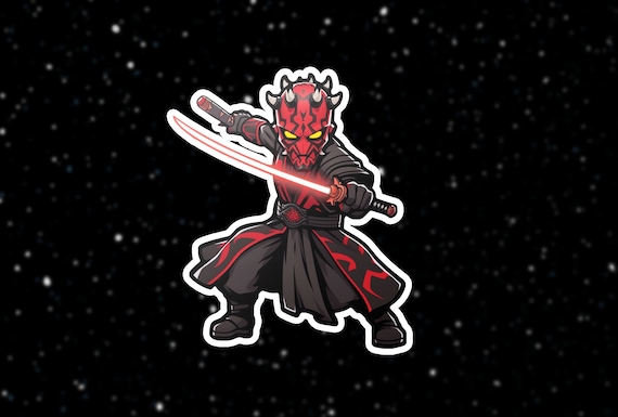 Darth Maul Samurai Sticker: Star Wars Sith Lord Vinyl Decal