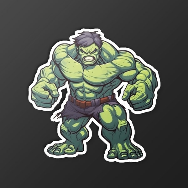 Marvel Incredible Hulk Sticker | Marvel | Hulk | Super Hero Sticker | Comic Book Hero | Vinyl Sticker | Avenger