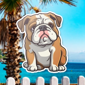 Cute English Bulldog Sticker | Dog Sticker | Pet Accessory | Vinyl Sticker | English Bulldog | Cute Animal Sticker | Animal Lover Sticker |