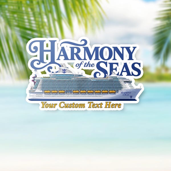 Customizable Harmony of the Seas Ship Magnet | Royal Caribbean Vacation Magnet