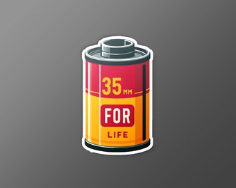 Kodak 35mm Film Canister Sticker: Retro Photography Gift