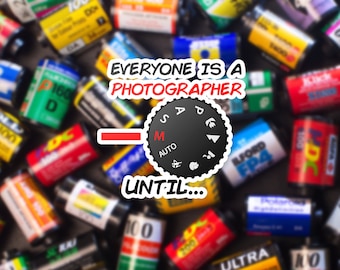 Funny Photographer Vinyl Sticker - Camera Gift