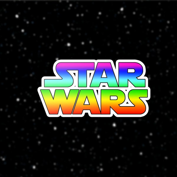 Star Wars Rainbow Sticker | Disney | Pride Sticker | Star Wars Sticker | Galactic Pride | Love and Unity | Sticker Print | Rainbow Pride |