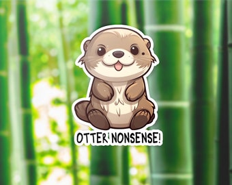 Chibi Otter Sticker | Vinyl Decal, Water Resistant