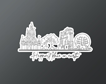 Disney World Icons Vinyl Sticker | Scrapbooking, Planner