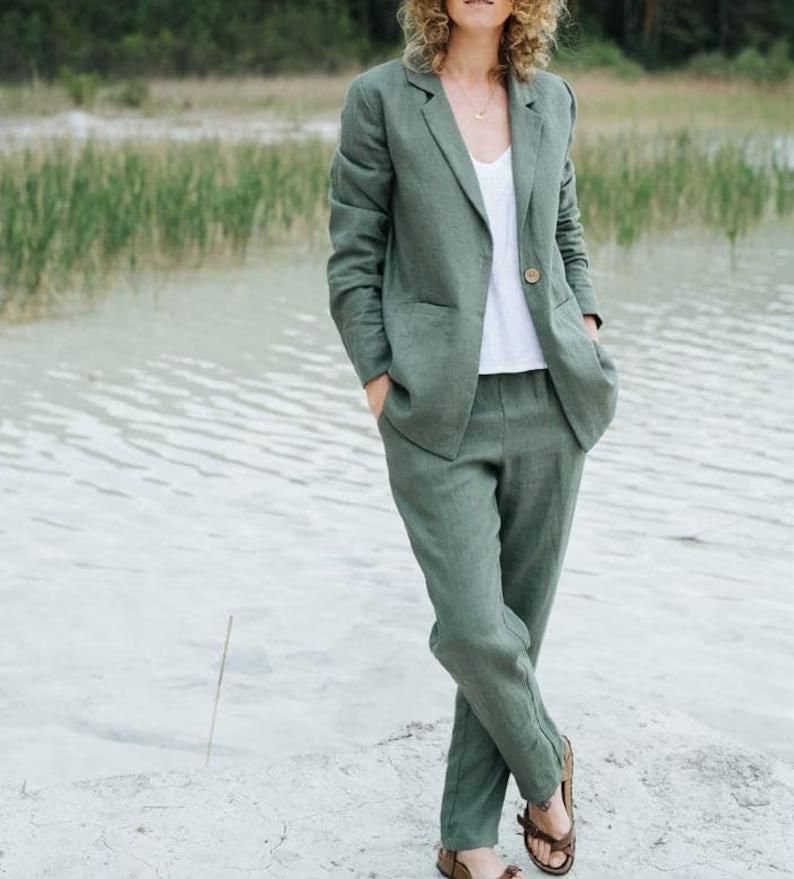 Sea green shop blazer