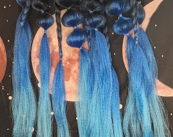 Custom Pigtail Braids | rave braids | festival braids | hair extensions | bubble braids | rave hair | festival hair | bohemian braids
