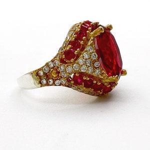 Ottoman Ring , Turkish Handmade Ring , Hurrem Sultan Ring , Old Style , Otantic Ring , Ruby Ring