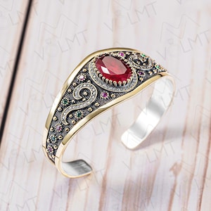 Ottoman Style . 925 Sterling Silver , Turkish handmade Jewelry , Turkish Bracelet , Hurrem Bracelet