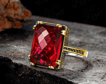 925 sterling silver, Hurrem Sultan Jewelry, Handmade Turkish Jewelry, Gift for her , Ring for Woman , Ottoman Style , Ruby Ring