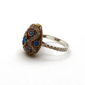 Solid 925 Sterling Silver , Turkish Handmade Jewelry, Silver Ring , Ring for Woman , Gift for Her , Sultan Style , Turkish Ring