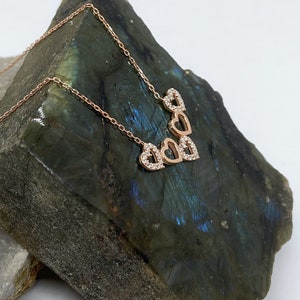 Hearth Necklace, Love Necklace,  925 Sterling Silver , Turkish Handmade Jewelry , Ottoman Style