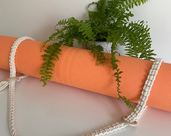 Macrame Yoga Mat Strap | Pilates Mat Strap | Picnic Blanket Strap | Beach towel carrier | Festival Ready | Yoga accessory |adjustable strap