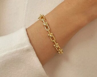 925 Sterling Silver Lock Chain Bracelet Shiny adjustable Bracelet Elegant Jewelry  bestseller gift