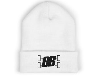 Blaue Bunt bestickte Beanie Mütze