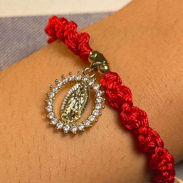 Bracelet Vierge Marie/Virgencita pulsera -Rouge