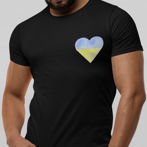 Ukrain Flag Love Heart | Proud Ukrainian T-Shirt| I Stand with Ukraine