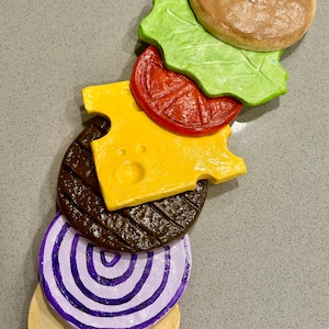 Ceramic hamburger coasters