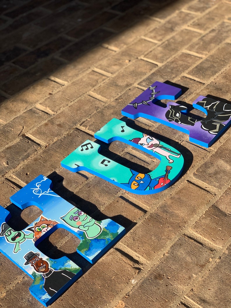 Hand-painted, Custom Letters, Names, Initials, Decor - Etsy
