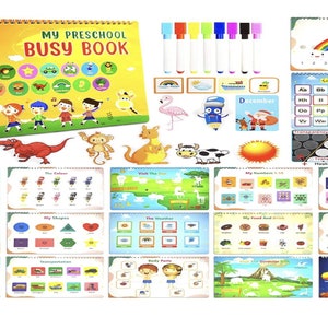 Montessori Busy Book for Toddlers, Preschool Learning Activities & Educational book, Multiple Themes, Quite book to develop Learning Skills