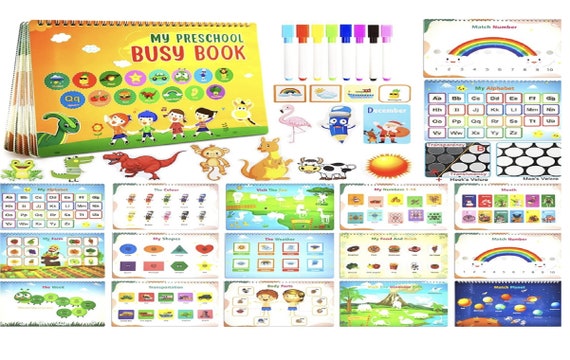 Montessori Sticker Busy Book - Keeps Kids Busy Learning!