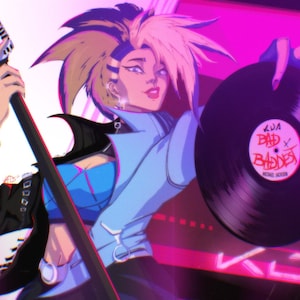 League Of Legends KDA All Out Akali x Michael Jackson 11x17" BAD x BADDEST Art Print