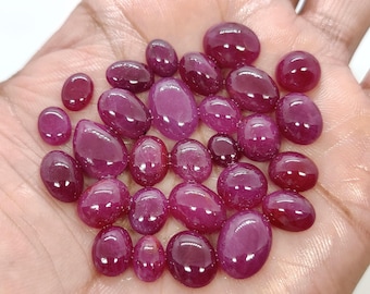 Large African Ruby Cabochon - Natural Untreated Ruby Gemstone