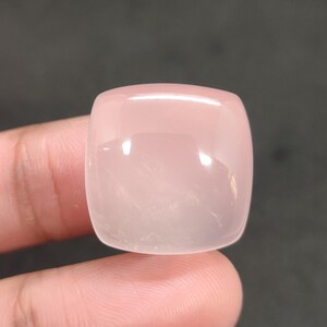 Natuurlijke rozenkwarts cabochon, 25,20 kt, 19 x 19 x 8 mm. Losse edelsteen Rozenkwarts Voor ringhanger Sieradenmaat steen.