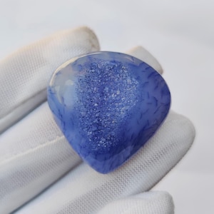 Designer paarse Druzy-agaathanger met een afmeting van 29 x 29 x 12 MM. 72,70 ct. Hartvorm gestreepte druzy agaat handgemaakte Poolse edelsteen voor hanger.