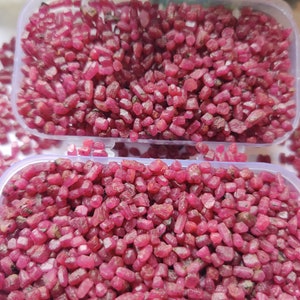 Natural Pinkish Red Ruby Rough Stone: African Gemstone Lot (3-6 MM)