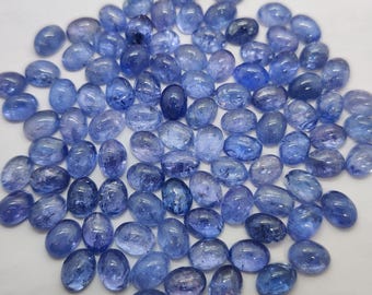 Tanzanite Cabochon oval shape lot gemstone natural Tanzanite Cabochon Smooth polished Gemstone, Birthstone For Making Ring jewelry Pendant.