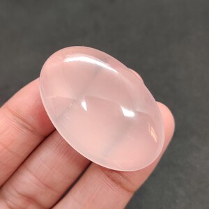 Losse edelsteen rozenkwarts, 89,40 kt. 39 x 26 x 12 mm. cabochon edelsteen rozenkwarts voor ringhanger sieraden maat steen.