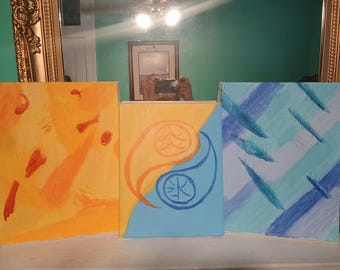 Fire and Ice Canvas Paintings