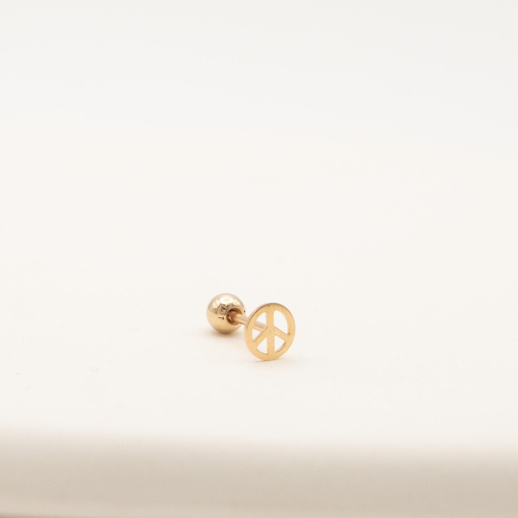 【AMBUSH】PEACE EARRING GOLD AMBUSH Peace Symbols Logo Silver Gold Metal Charm Necklace Ear