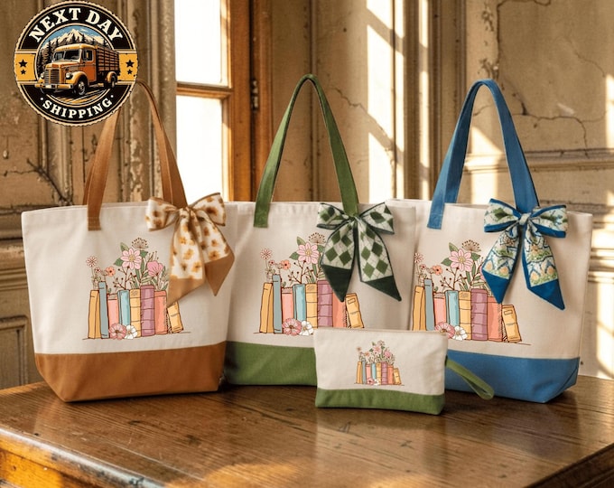 Book Lover Canvas Tote Bag, Reading Enthusiast Tote, Bookworm Gift Bag, Literary Lover Tote, Library Essentials Bag