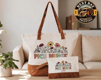 PICU Nurse Canvas Tote Bag, Pediatric ICU Nurse Work Tote, Medical Essentials Bag, Healthcare Gift Tote