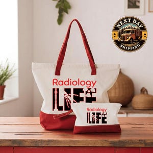 Radiology Life Tote Bag, Xray Tote Bag, Canvas Tote Bag, Xray Technician Bag, Ct Tech Tote Bag, Tote Bags for Women, Rad Tech Gift,Xray Gift