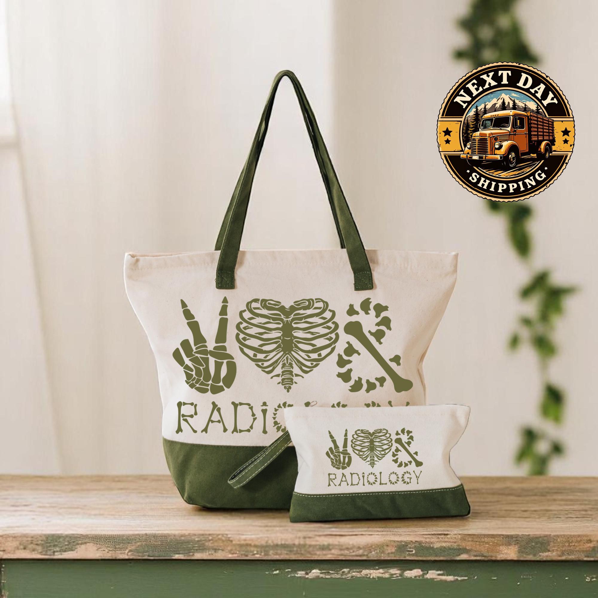 Radiology Canvas Tote Bag, Radiology Tech Work Tote, Medical