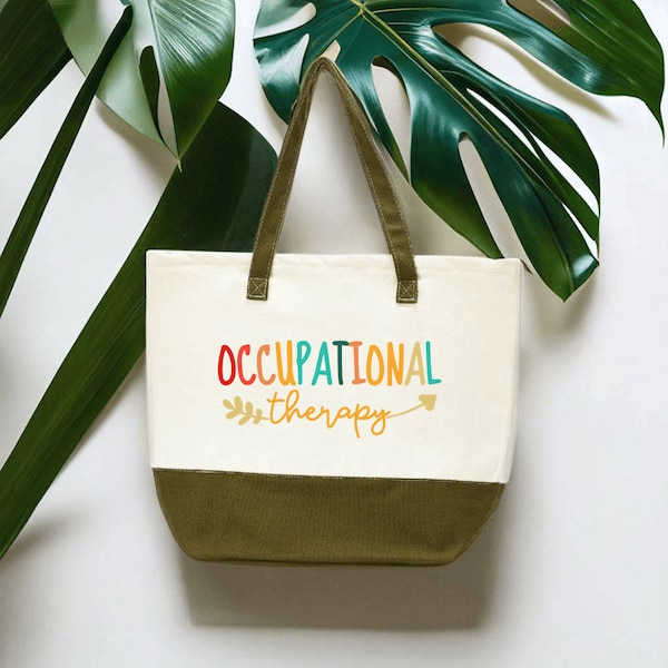Occupational Therapy Tote Bag, OT COTA Tote Bag, Occupational Therapist Tote Bag, Aesthetic Tote Bag, Mental Health Gifts, Tote Bag Canvas