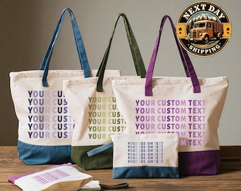 Create Your Own Text Tote, Personalized Name Bag, Custom Quote Gift, Unique Everyday Tote, Custom Bag for Her