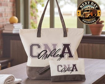 Custom CNA Tote Bag, Certified Nursing Assistant Gift, Healthcare Work Bag, Caregiver Appreciation Tote