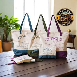 Custom Cowgirl Bachelorette Tote Bag: Western Party Gift