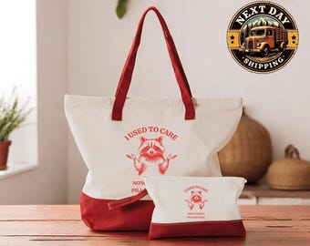 Funny Opossum Meme Tote Bag, Animal Humor Gift, Cute Possum Lover Tote, Funny Wildlife Bag