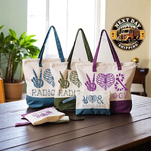 Radiology Canvas Tote Bag, Radiology Bag, Xray Tote Bag, Xray Technician Bags, Rad Tech Bag, Ct Tech Canvas Tote Bag, Rad Tech Gift