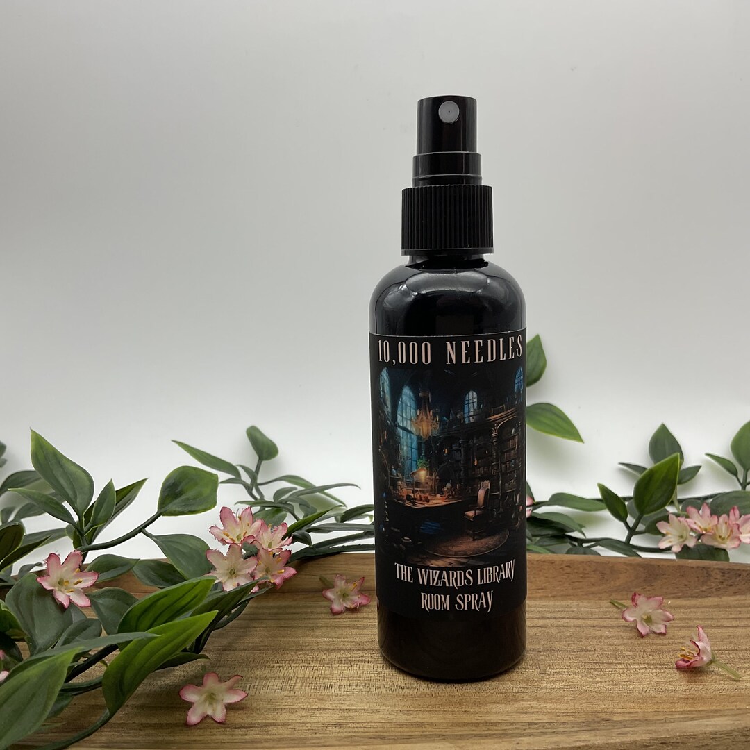 Goth / Alt Room Spray the Wizards Library Wood, Musk, Leather & Dust