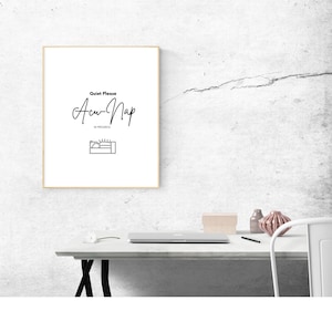Digital Printable Acupuncture Quiet Sign | Acupuncture Decor | Acupuncture Poster | Minimalist Acupuncture Sign |  Acupuncturist Gift