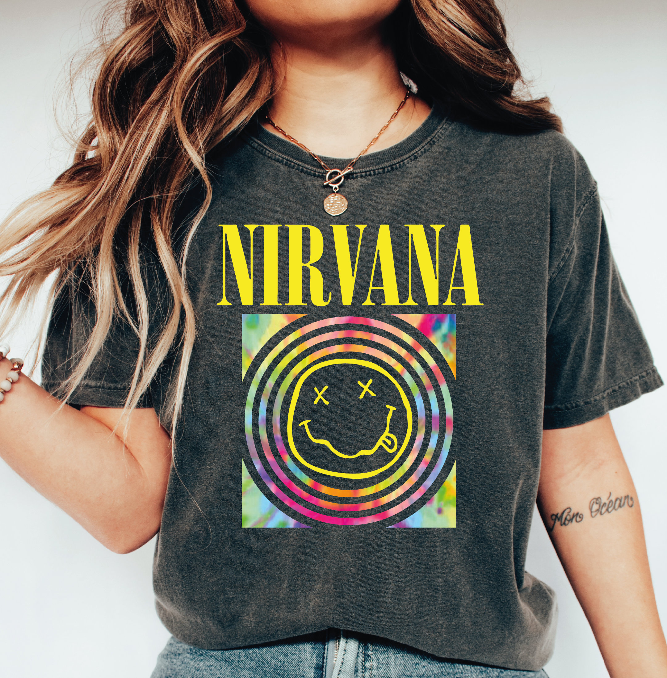 Nirvana Smiley Face Shirt Music - Etsy