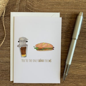 Banh Mi Greeting Card, Anniversary Card, Foodie Card
