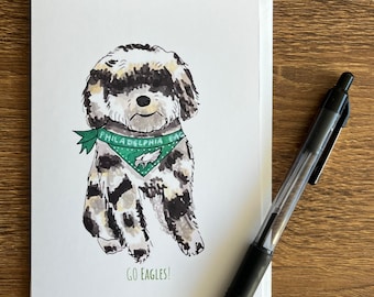 Philadelphia Eagles Dog Card - Philly Eagles Fan Card